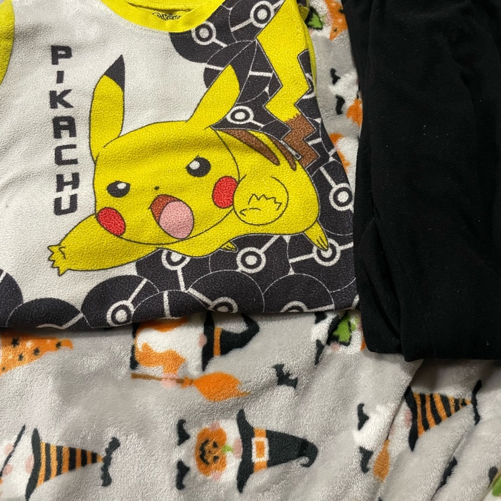 Pikachu Kids Pajamas - Yellow and Black